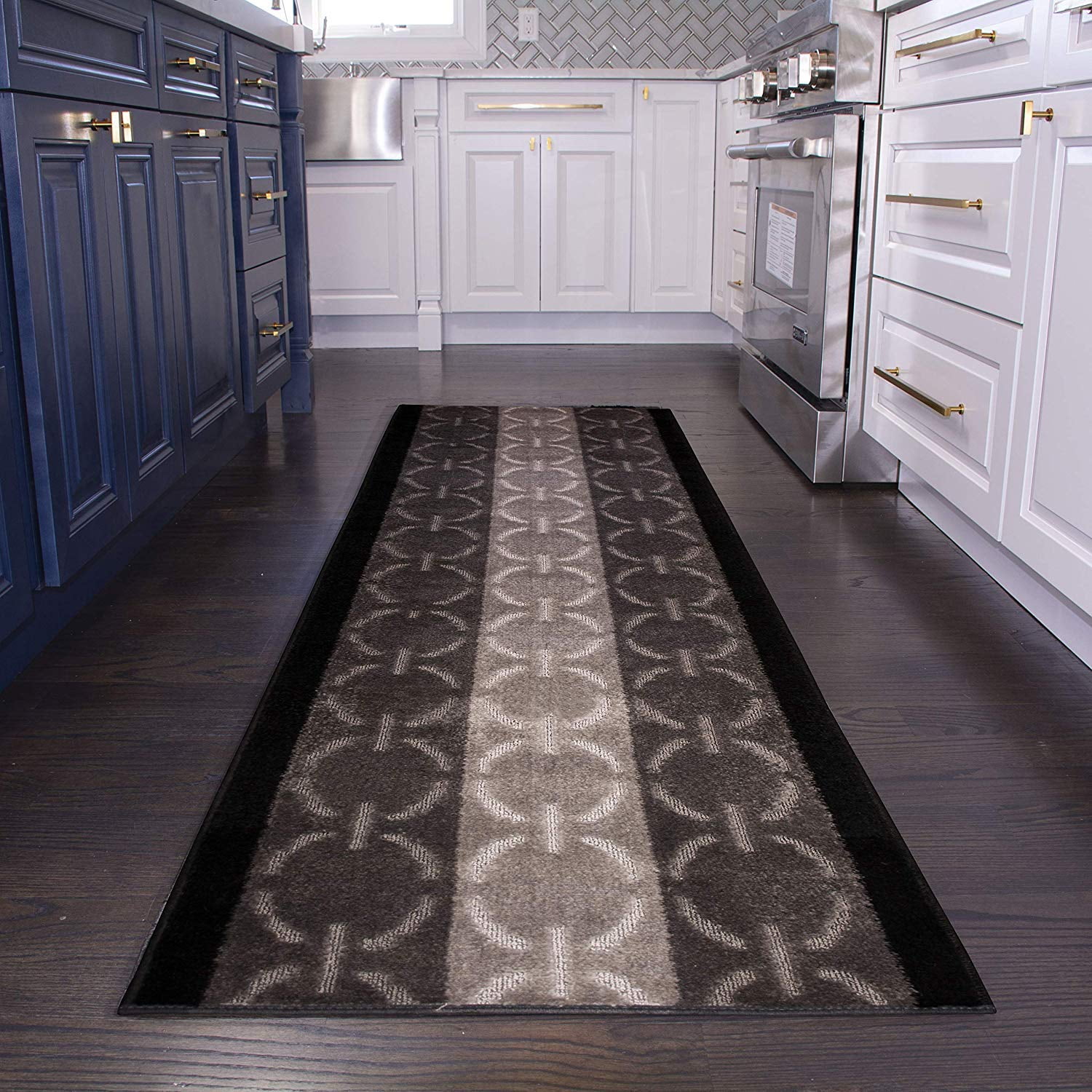 Custom Size Runner Rug Circles Design Runner 26 Inch Wide Pick Your Own ...