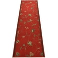 thumbnail image 1 of Custom Size Runner Rug Floral Red Design Customize Red Rug Runner 36 Inches Width By Choice Of Your Length, 1 of 9