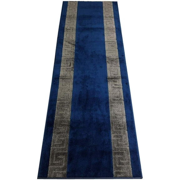 Custom Size Runner Rug Meander Greek Key Design Cut to Size Rug Runner Rug Pick Your Own Size Multiple Width Choice Customize Length by Feet Roll Runner Rug in Usa Facility