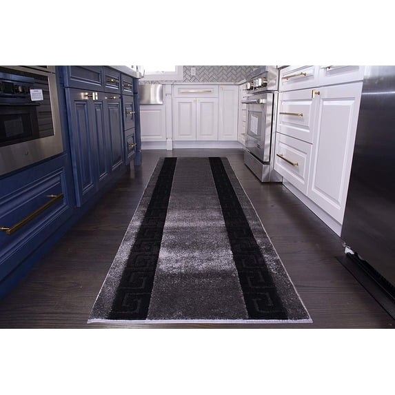 Custom Size Runner Rug Meander Greek Key Design Cut to Size Rug Runner Rug Pick Your Own Size Multiple Width Choice Customize Length by Feet Roll Runner Rug in Usa Facility