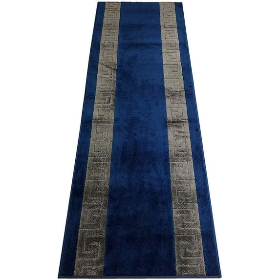 Custom Size Runner Rug Meander Greek Key Design Cut to Size Rug Runner Rug Pick Your Own Size Multiple Width Choice Customize Length by Feet Roll Runner Rug in Usa Facility