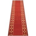 thumbnail image 1 of Custom Size Runner Rug Skid Resistant Backing Bordered Rug Runner Chain Border Red Color Cut to Size Roll Runner Rugs By Feet Customize in USA Facility, 1 of 8