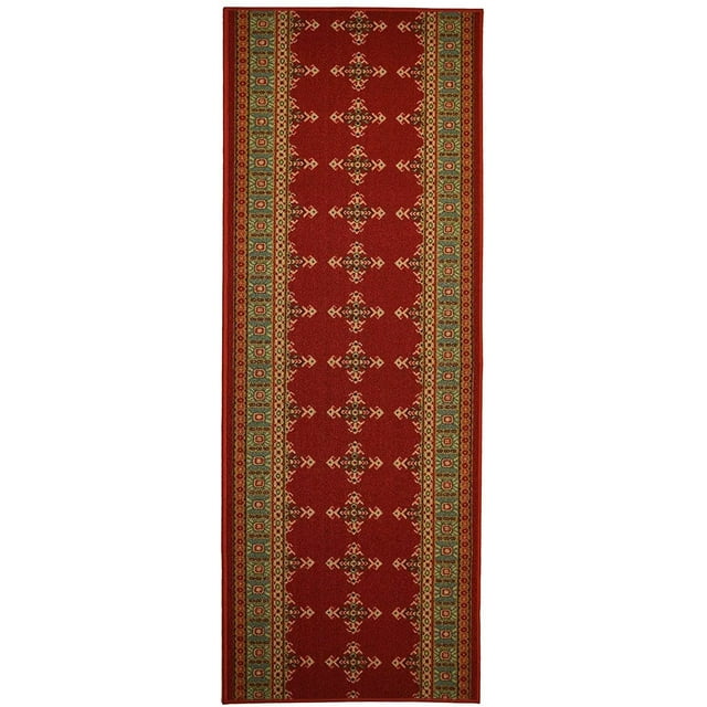Custom Size Runner Rug Skid Resistant Backing Pick Your Own Size Rug Runner Red Southwestern Kilim Design Cut to Size Roll Runner Rug By Feet Customize in USA Facility
