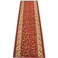 thumbnail image 1 of Extra-Long Low Pile Runner Rug Skid Resistant Backing Rug Runner Veronica Flower Red Cut to Size Roll Runner Rugs - 43 Feet x 26 Inch, 1 of 6