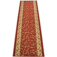thumbnail image 1 of Extra-Long Low Pile Runner Rug Skid Resistant Backing Rug Runner Orient and Floral Red Cut to Size Roll Runner Rugs - 30 Feet x 26 Inch, 1 of 6