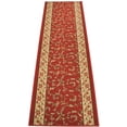 thumbnail image 1 of Extra-Long Low Pile Runner Rug Skid Resistant Backing Rug Runner Veronica Flower Red Cut to Size Roll Runner Rugs - 33 Feet x 26 Inch, 1 of 6