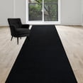thumbnail image 1 of Custom Size Runner Rug Skid Resistant Backing Rug Runner Solid Black Color Cut to Size Roll Runner Rugs (18 Feet x 36 Inch), 1 of 9