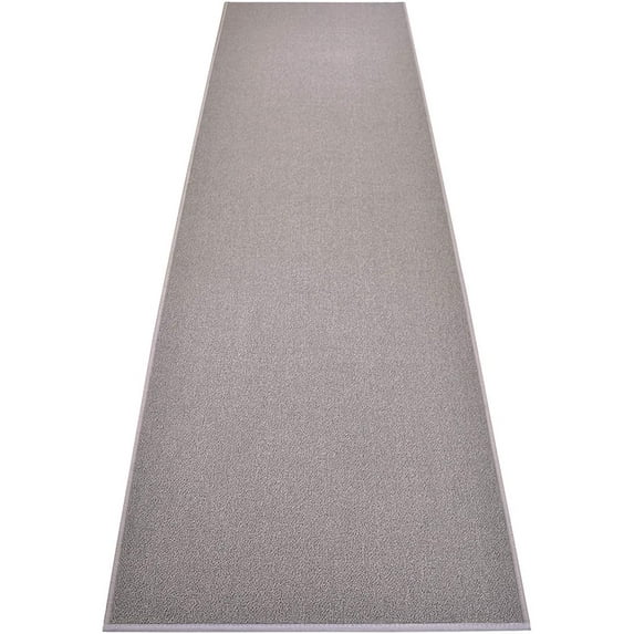 Custom Size Runner Rug Skid Resistant Backing Rug Runner Solid Grey Color Cut to Size Roll Runner Rugs By Feet Customize in USA Facility