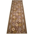 thumbnail image 1 of Extra-Long Low Pile Runner Rug Skid Resistant Backing Rug Runner Traditional Geometric Design Cut to Size Roll Runner Rugs - 4 Feet x 26 Inch, 1 of 8