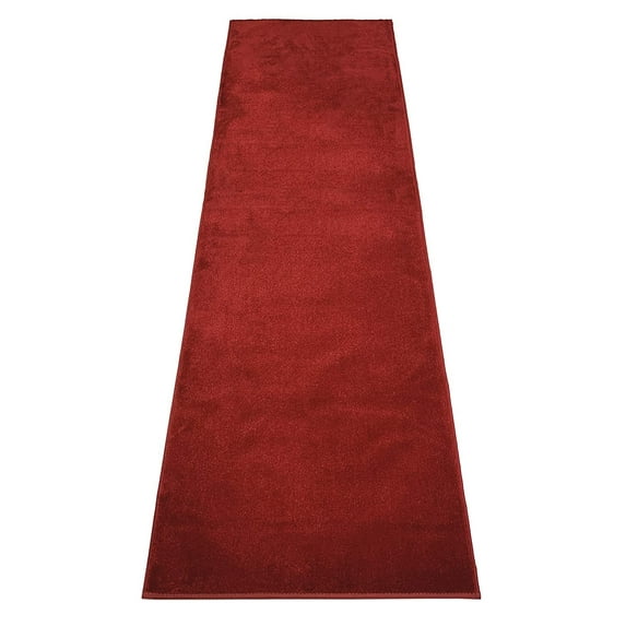 Custom Size Solid Red Color Rug Runner 30 Inch Wide Pick Your Own Length by Feet Cut to Size Roll Runner Rug