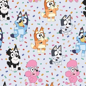 Springs Creative BBC Sprinkles Bluey Cotton Fabric By the Yard