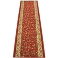 thumbnail image 1 of Extra-Long Low Pile Runner Rug Skid Resistant Backing Rug Runner Orient and Floral Red Cut to Size Roll Runner Rugs - 37 Feet x 36 Inch, 1 of 6