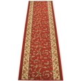 thumbnail image 1 of Extra-Long Low Pile Runner Rug Skid Resistant Backing Rug Runner Orient and Floral Red Cut to Size Roll Runner Rugs - 17 Feet x 36 Inch, 1 of 6