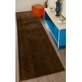 thumbnail image 1 of Custom Size Washable Anti Slip Soft Pile Trellis Bordered Brown Design Runner Rug Carpet for Hallway Stairway Entryway Kitchen Indoor Mat ( Trellis Brown, 2'2" x 15' ), 1 of 4