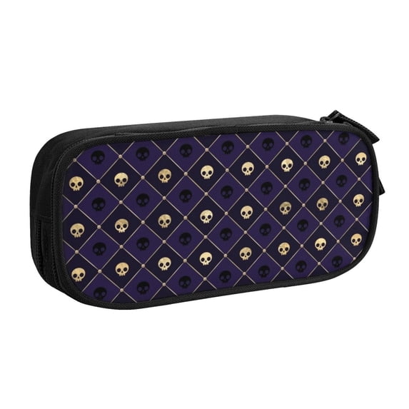 Custom Skull Print Horror Pencil Cases for Large Capacity Skeleton ...
