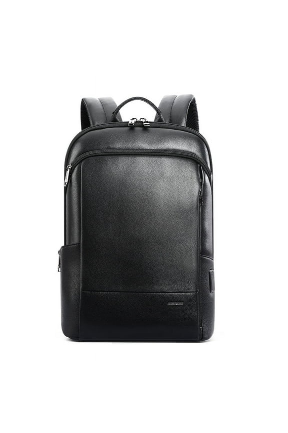 Custom Slim Business Commute Luxury USB Charging Smart Anti Theft Back Pack 15 Men Real Genuine Leather Laptop Backpack.