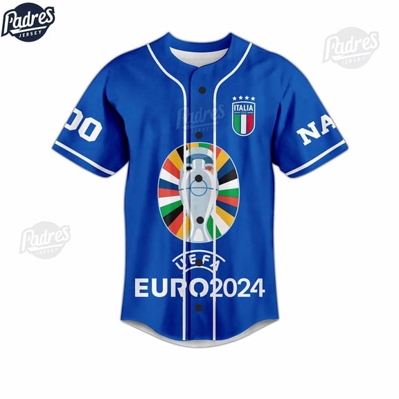Custom Soccer Euro 2024 Italy Baseball Jersey