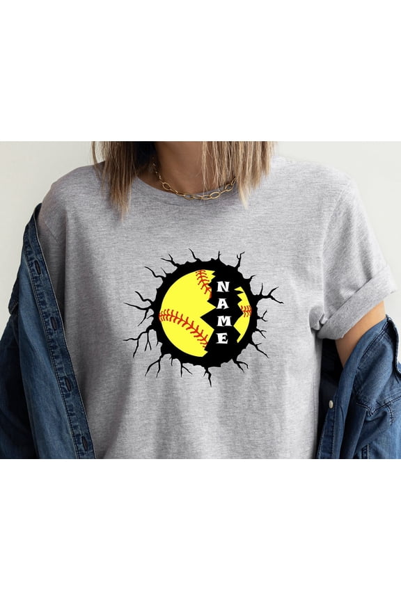 Custom Softball TShirt Personalized Softball Shirt Game Day Baseball Shirt Softball Mom Te