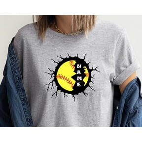 Custom Softball TShirt Personalized Softball Shirt Game Day Baseball Shirt Softball Mom Te