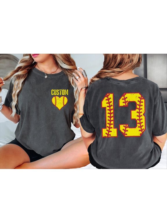 Custom Softball TshirtPersonalized Number And Name Shirt Softball TshirtSoftball TeamSport