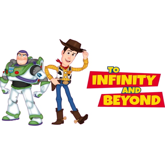 Custom Space Ranger & Cowboy Wall Sticker Decal 20x30 Inches Buzz and Woddy Kids Room Adventure Art