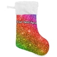 thumbnail image 1 of Custom Sparkle Glitter Rainbow Christmas Stockings Christmas Presonalized Large Stocking Sock, Set of 1 Xmas Party Winter Decor Candy Bag Family Holiday Gift, 17.7 Inch, 1 of 7