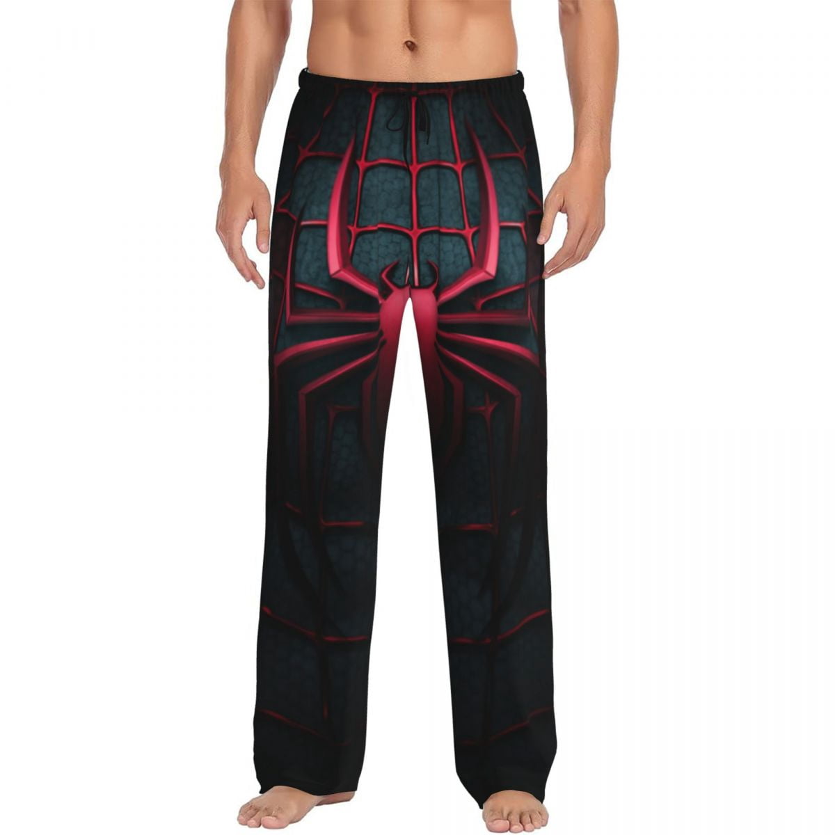 Custom Spider In Web Pajama Pants Men Animal Print Lounge Sleep