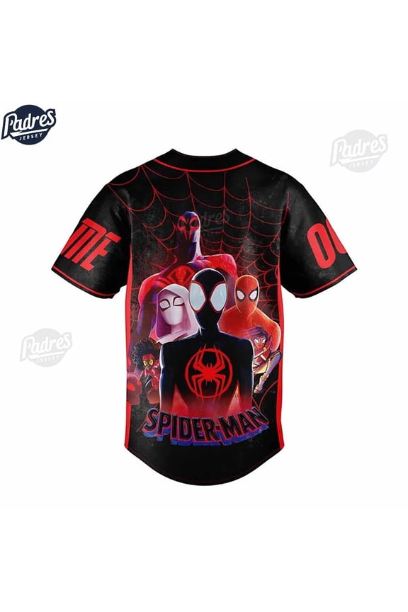 Custom Spider-Man Across The Spider-Verse Baseball Jersey