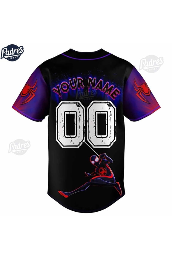 Custom Spider-Man Across The Spider-Verse Characters Baseball Jersey