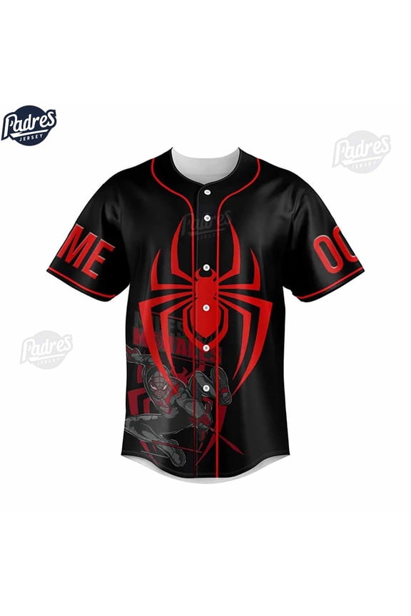 Custom Spider-Man Miles Morales Baseball Jersey