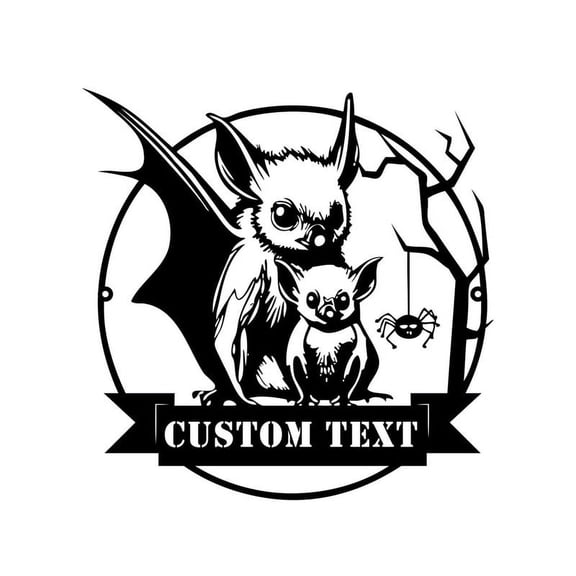 Custom Spider Metal Wall Art Personalized Halloween Name Sign Ornaments Home Address Numbers Plaques Decor