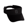 thumbnail image 1 of Custom Sport Sun Visor Hat A to Z Initial Team Letters, Black Visor White Black Letter O, 1 of 3
