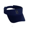 thumbnail image 1 of Custom Sport Sun Visor Hat A to Z Initial Team Letters,  Navy Visor White Black Letter S, 1 of 3