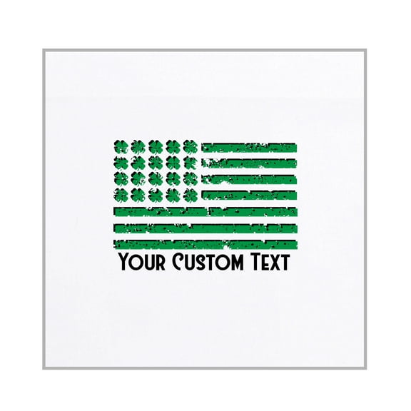 Custom St Patrick's Day Flags, Shamrock Banners, Personalized 4 Leaf Clover Flags