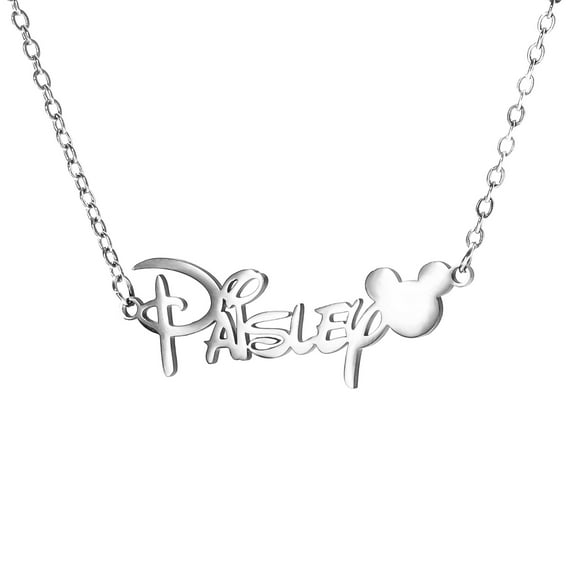 Custom Stainless Steel Mickey Pendant Necklace Gold Chain Personalized Name Necklaces Choker Jewelry Necklaces for Women
