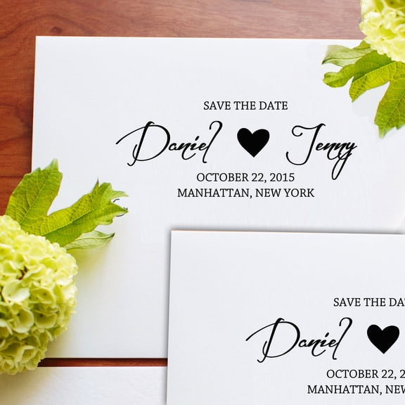 Custom Stamps Save The Date Rubber Stamp Personalized Wedding Invitation Ink Stamper By Printtoo
