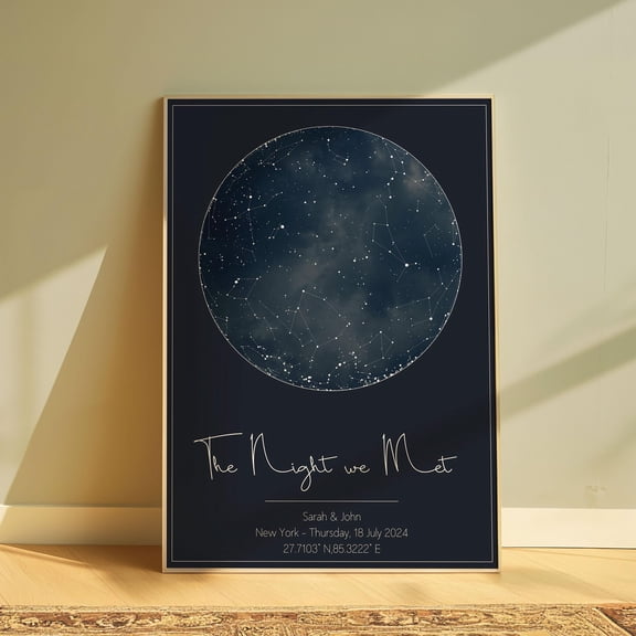 Custom Star Map Print Personalized Anniversary Wedding or Engagement Gift