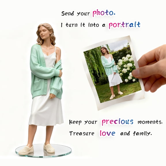 Custom Statues from Photo,Personalized Young people Statues ,35-40cm Design Your Own Personalised Mini Figurine-Special gifts for loved ones and relatives