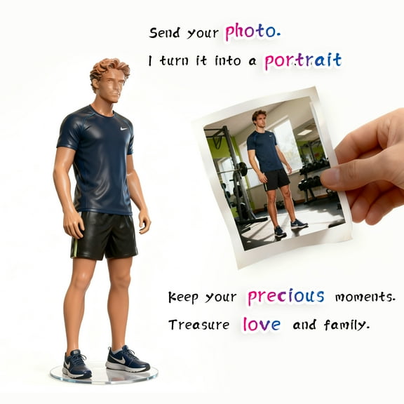 Custom Statues from Photo,Personalized Young people Statues ,35-40cm Design Your Own Personalised Mini Figurine-Special gifts for loved ones and relatives