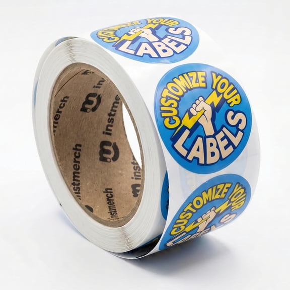 Custom Sticker Roll Labels Logo Stickers Customized Labels Custom Stickers for Business Logo (Circle)