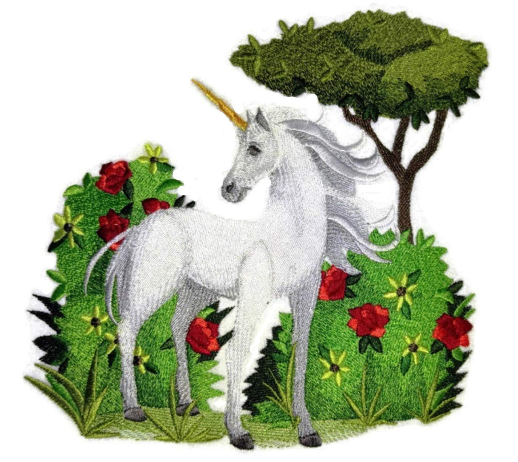 Custom Storybook Unicorn Embroidery Iron On/Sew Patch [7.78" X 7.56"]