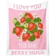 thumbnail image 1 of Custom Strawberry Blanket Gifts, 40"x50" Cute Fruit Throw Blanket for Women Girls, Soft Cozy Plush, Flannel Blankets for Couch Bed Sofa, 1 of 6