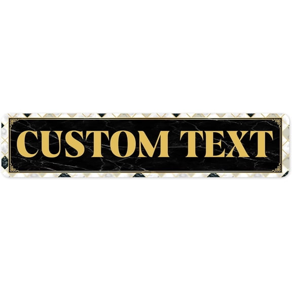 Custom Street Sign, 4x18 Inch Rust-Free Dibond, Fade Resistant, Multiple Font Colors and Styles, 4 Mounting Hole Options