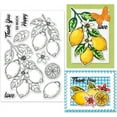 thumbnail image 1 of Custom Summer Theme PVC Plastic Clear Stamps for DIY Scrapbooking Photo Album Decorative Cards Making Lemon 160x110mm, 1 of 8