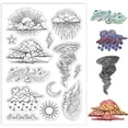 thumbnail image 1 of Custom Summer Theme PVC Plastic Clear Stamps for DIY Scrapbooking Photo Album Decorative Cards Making Weather 160x110mm, 1 of 9