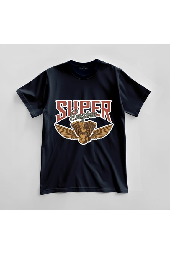 Custom Super Engine Graphic T-shirt Design Unisex Jersey Short Sleeve Tee