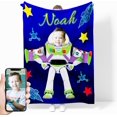 thumbnail image 1 of Custom Superhero Blanket with Kids Face Personalized Super Hero Blanket for Boys Girls Customized Birthday Gifts Blankets, 1 of 5