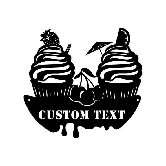 Custom Sweet Ice Cream Shop Metal Wall Art Personalized Cone Lover Name Sign Home Decor Summer Party Ornaments Plaques