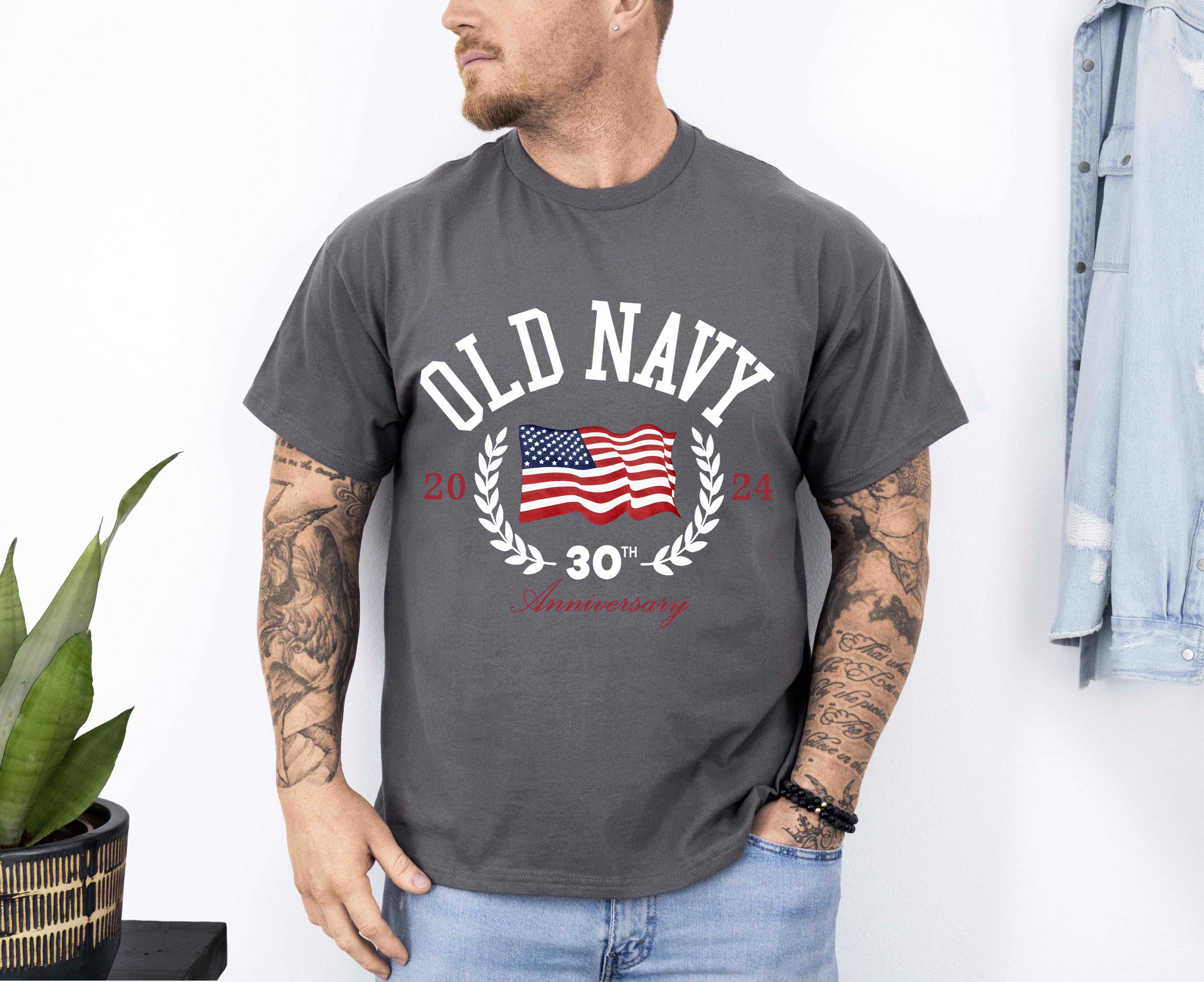 Custom TShirt Beautiful, OLD NAVY US Flag 2024 30th Anniversary UNISEX