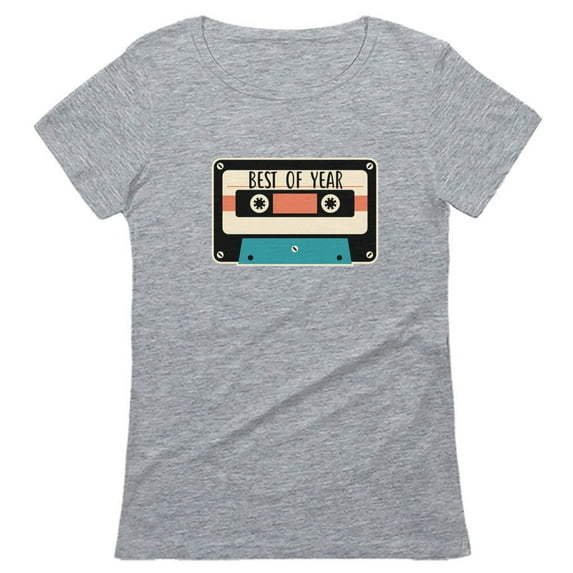 Custom T Shirt Birthday Gift for Women Best of Mixtape Retro Women T-Shirt Medium Gray